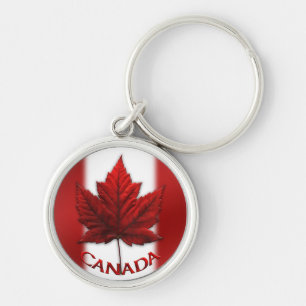 Porte-clés Porte - clé du drapeau du Canada et feuille d'érab