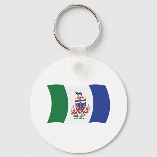 Porte-clés Porte - clé du drapeau du Yukon (Recto)
