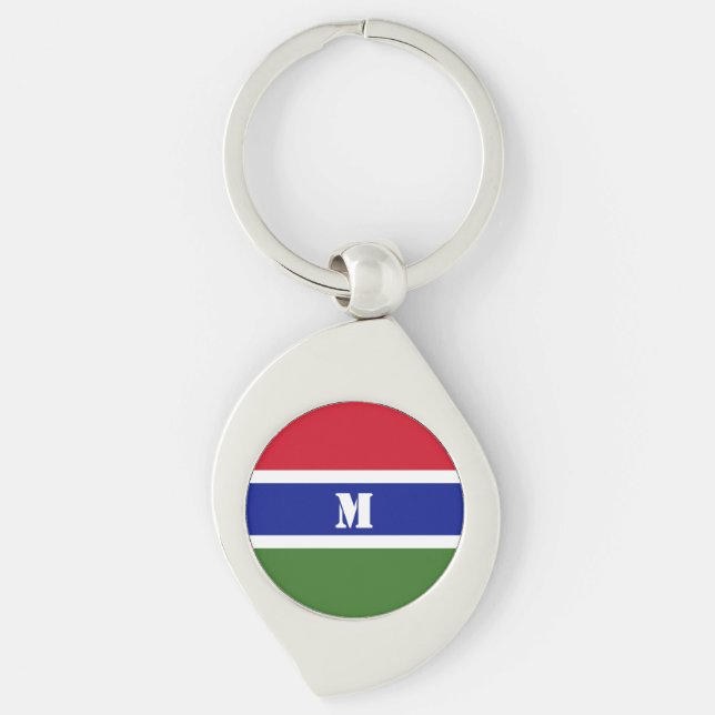 Porte-clés Porte - clé du drapeau gambien (Devant)