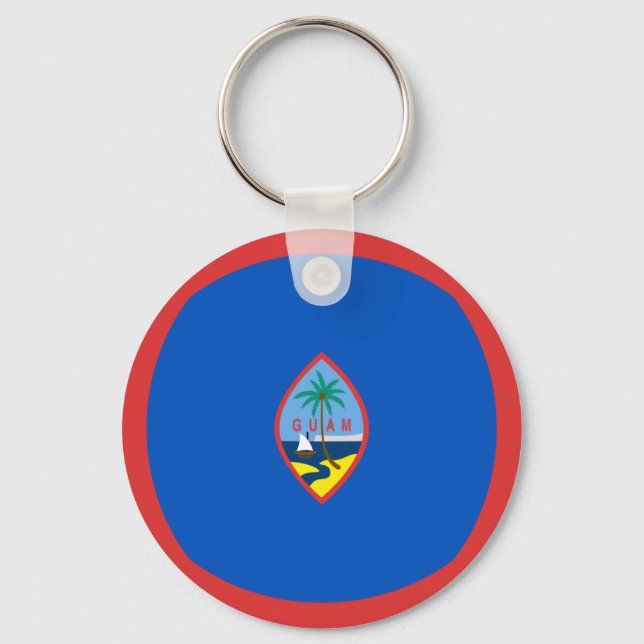 Porte-clés Porte - clé du drapeau Guam Fisheye (Recto)