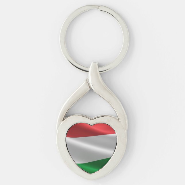 Porte-clés Porte - clé du drapeau hongrois (Devant)
