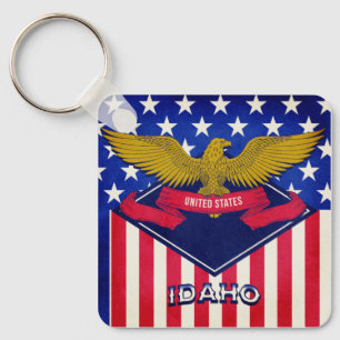 Porte-clés Porte - clé du Drapeau Idaho USA