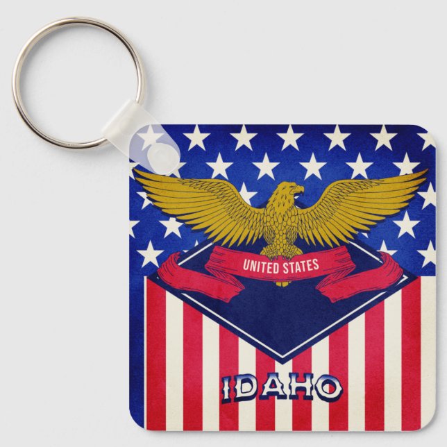 Porte-clés Porte - clé du Drapeau Idaho USA (Recto)