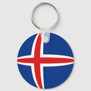 Porte-clés Porte - clé du drapeau islandais Fisheye