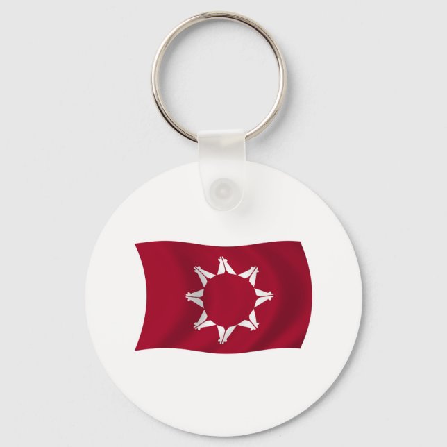 Porte-clés Porte - clé du drapeau Oglala Lakota (Recto)