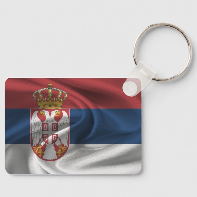 Porte-clés Porte - clé du drapeau serbe (Recto)
