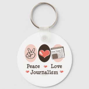 Porte-clés Porte - clé du journalisme Peace Love