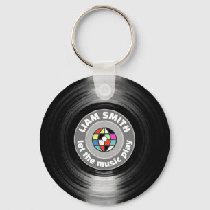Porte-clés Porte - clé du logo du disque vinyle moderne
