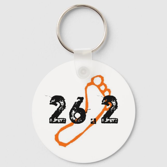 Porte-clés Porte - clé du marathon pieds nus (Recto)