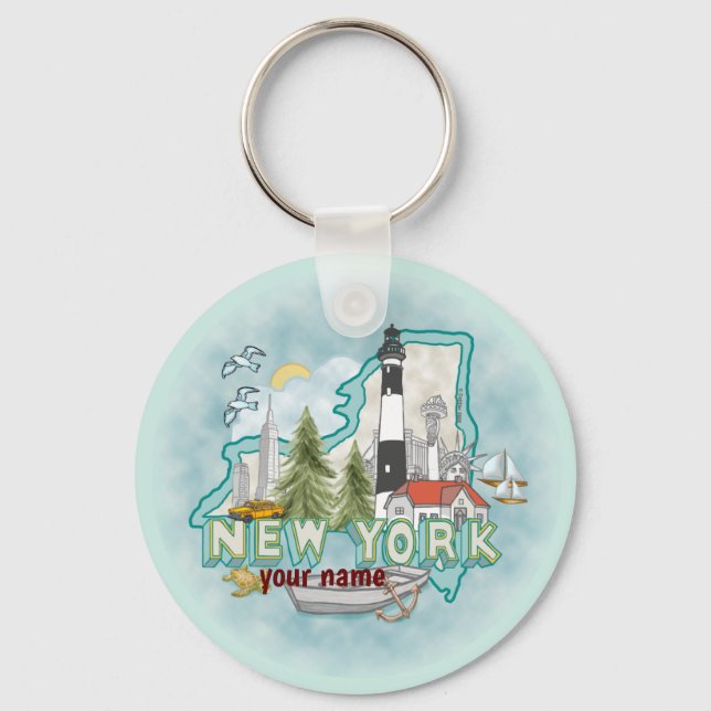 Porte-clés Porte - clé du phare de New York (Recto)