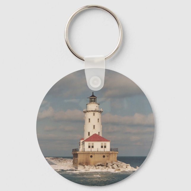 Porte-clés Porte - clé du phare du lac Michigan (Recto)