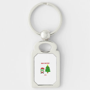 Porte-clés Porte - clé du rectangle FrankenCheese de Noël