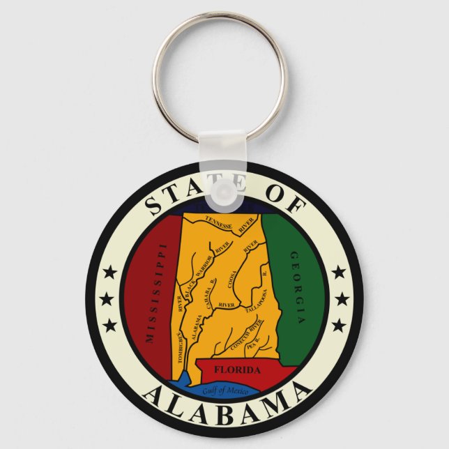Porte-clés Porte - clé du sceau d'État de l'Alabama (Recto)