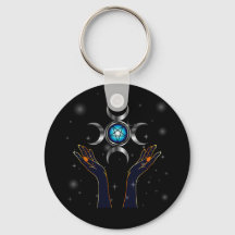 Porte - clé du symbole de la déesse triple