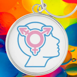Porte-clés Porte - clé du symbole de la fierté trans