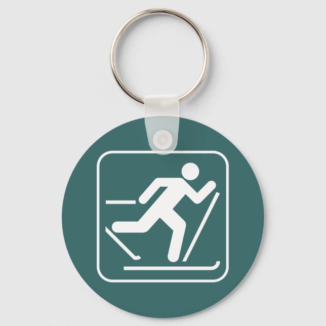 Porte-clés Porte - clé du symbole de ski de fond (Recto)