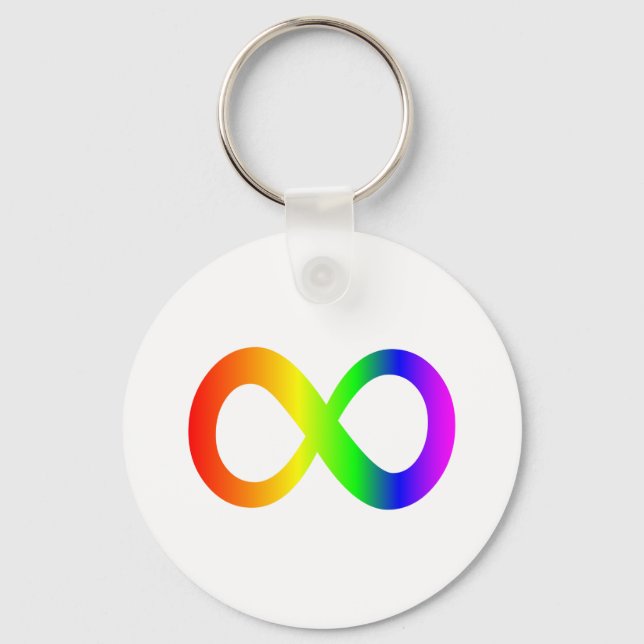 Porte-clés Porte - clé du symbole d'infini autisme (Recto)