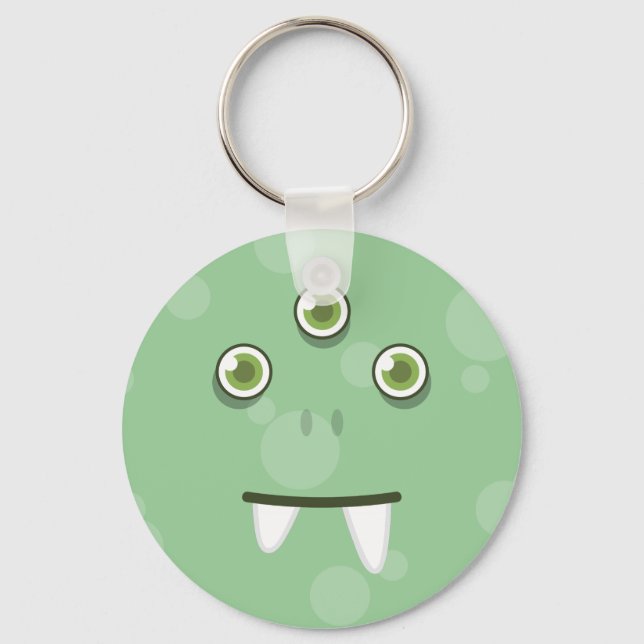 Porte-clés Porte - clé du visage du monstre vert (Recto)