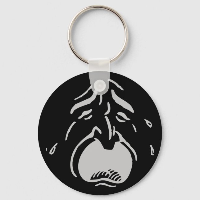 Porte-clés Porte - clé du visage en pleurs (Recto)
