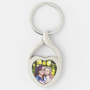 Porte-clés Porte - clé en forme de coeur photo personnalisé