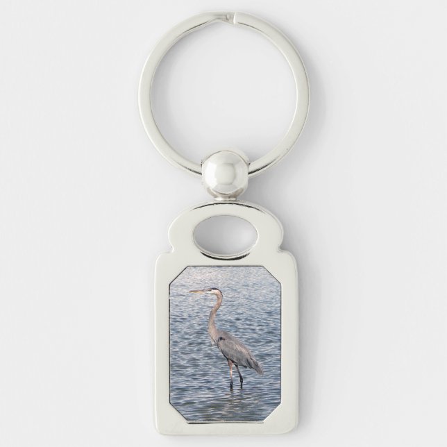 Porte-clés Porte - clé en métal d'eau Blue Heron (Devant)
