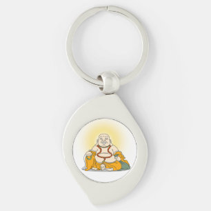 Porte-clés Porte - clé en métal Maitreya souriant