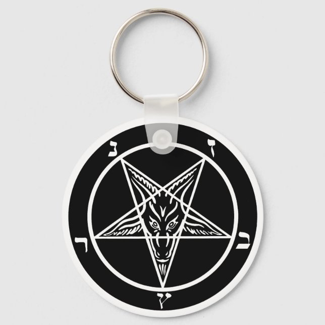 Porte-clés Porte - clé en métal noir SATAN ! (Recto)