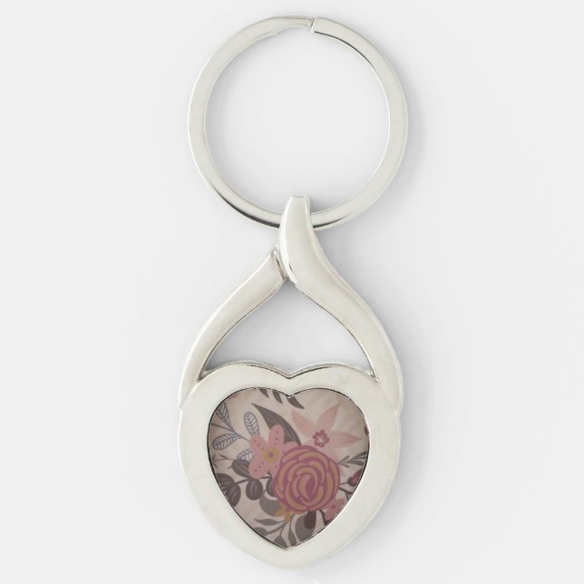 Porte-clés Porte - clé en métal rose (Devant)