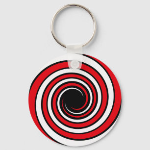 Porte-clés porte - clé en spirale hypnotique