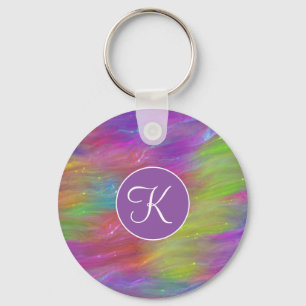 Porte-clés Porte - clé en verre arc-en-ciel fondu