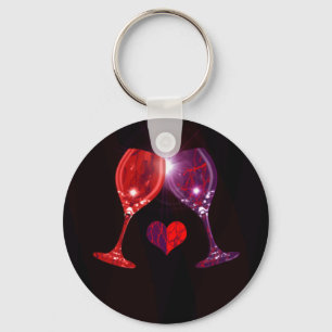Porte-clés Porte - clé en verre de vin