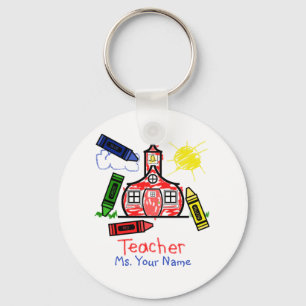 Porte-clés Porte - clé enseignant - Schoolhouse & Crayons