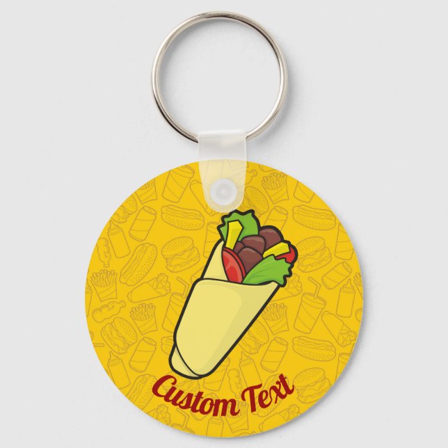 Porte-clés Porte - clé enveloppement sandwich Tortilla (Recto)