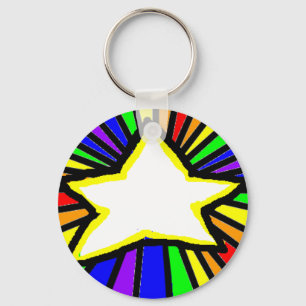 Porte-clés porte - clé étoile arc-en-ciel