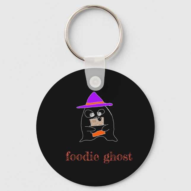 Porte-clés porte - clé fantôme foodie (Recto)