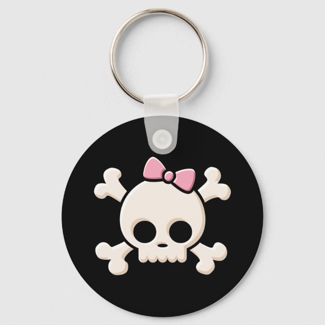Porte-clés Porte - clé fille crâne mignon (Recto)