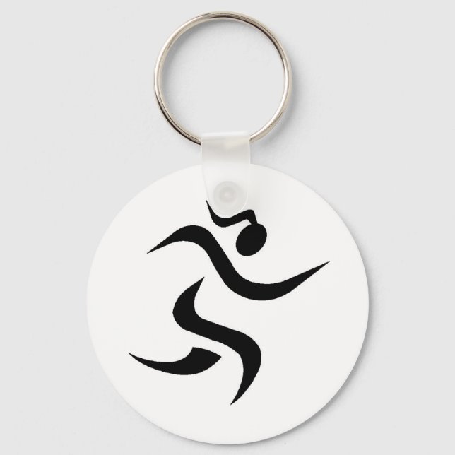 Porte-clés porte - clé fille en cours - Blanc (Recto)
