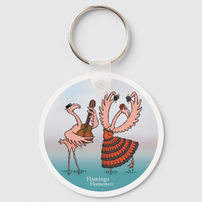 Porte-clés Porte - clé Flamant rose flamenco (Recto)
