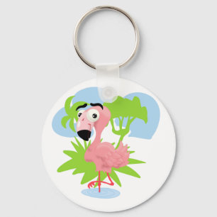 Porte-clés Porte - clé Flamant rose rose