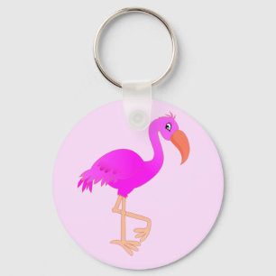 Porte-clés Porte - clé Flamant rose rose