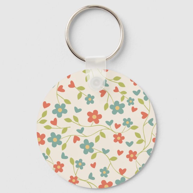 Porte-clés Porte - clé floral de printemps (Recto)