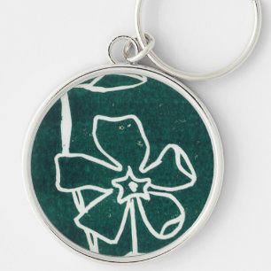 Porte-clés porte - clé floral "Vinca verte"