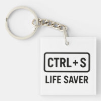 Porte - clé Geeky - Conception "CTRL + S Life Save