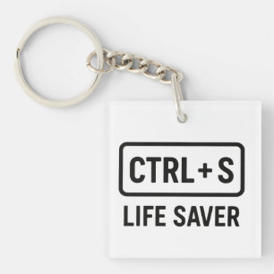 Porte-clés Porte - clé Geeky - Conception "CTRL + S Life Save