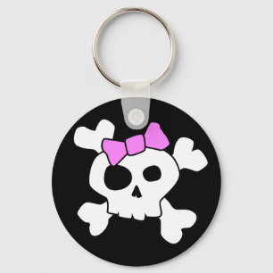Porte-clés Porte - clé Girly mignon de crâne