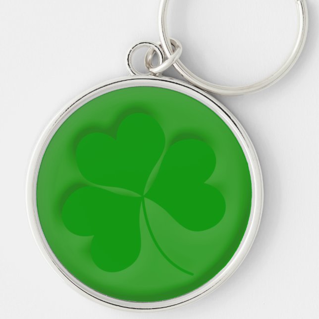 Porte-clés Porte - clé gravé de shamrock (Devant)