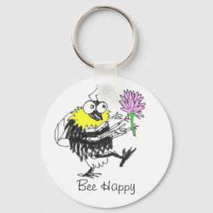 Porte-clés Porte - clé heureux d'abeille