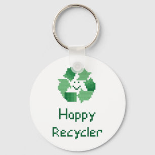 Porte-clés Porte - clé heureux de recycleur