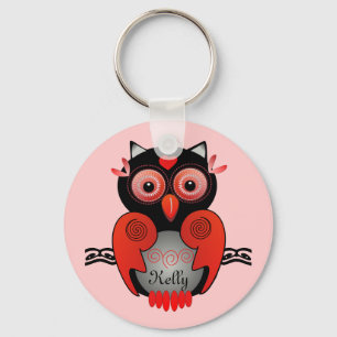 Porte-clés Porte - clé hibou avec nom