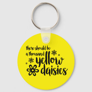 Porte-clés Porte - clé jaune de marguerites
